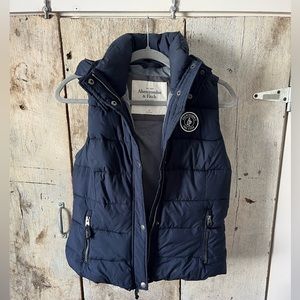 Navy Abercrombie Puffer Vest- Great Condition